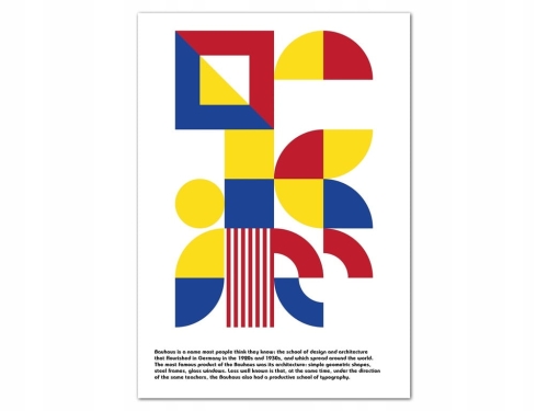 Plakat w stylu Bauhaus Geometryczny