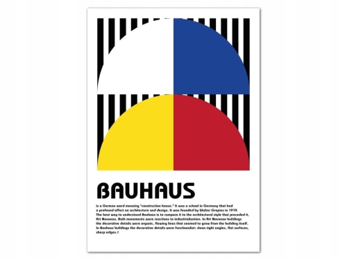 Plakat w stylu Bauhaus Geometryczny