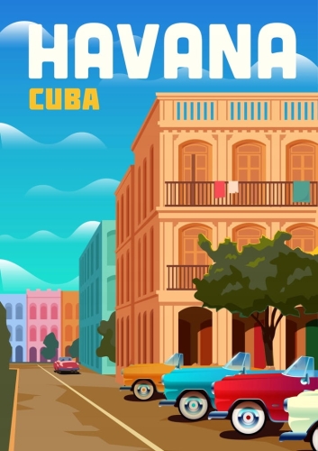 Plakat podróżniczy Cuba Kuba Hawana