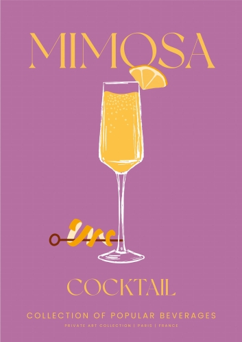 Plakat Cocktails drinki drinks Mimosa