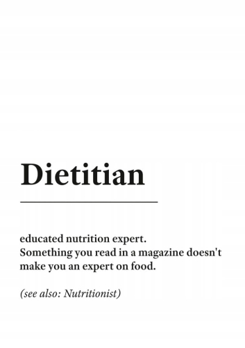 Plakat słownik miejski slang Dietitian