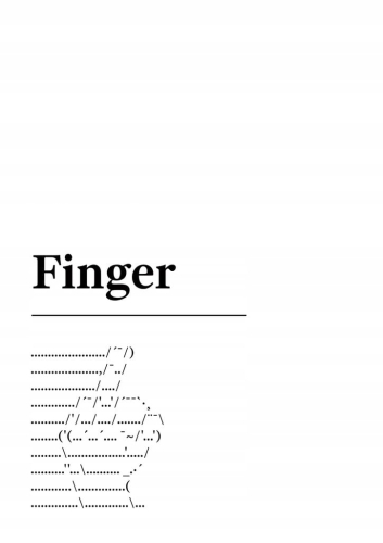 Plakat słownik miejski slang Finger