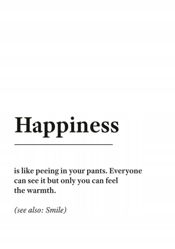 Plakat słownik miejski slang Happiness