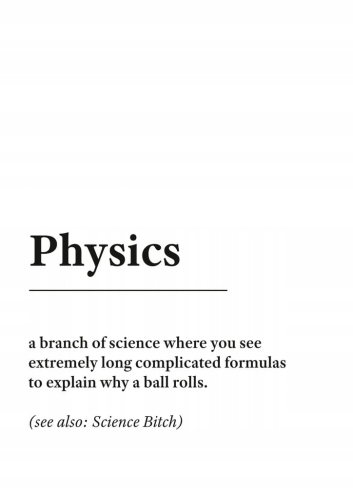 Plakat słownik miejski slang Physics