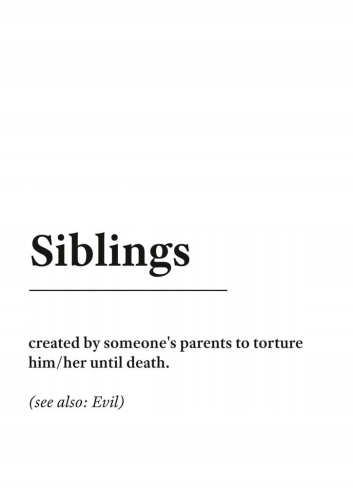Plakat słownik miejski slang Siblings