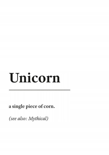 Plakat słownik miejski slang Unicorn