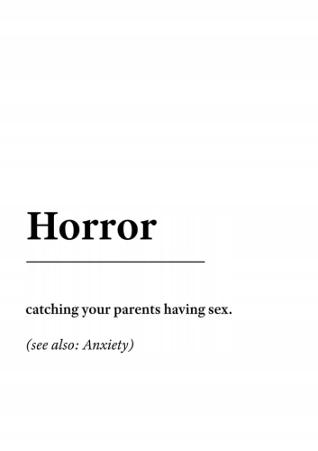 Plakat słownik miejski slang Horror