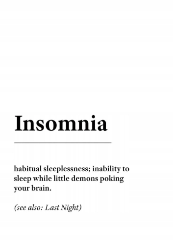 Plakat słownik miejski slang Insomnia