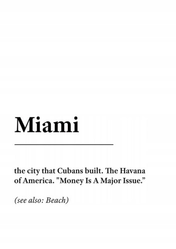 Plakat słownik miejski slang Miami