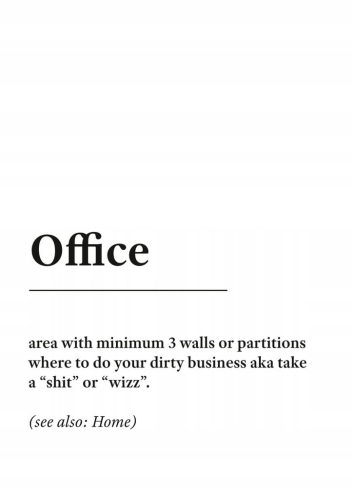 Plakat słownik miejski slang Office