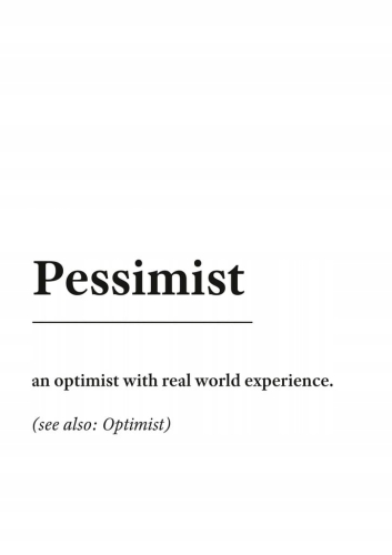 Plakat słownik miejski slang Pessimist