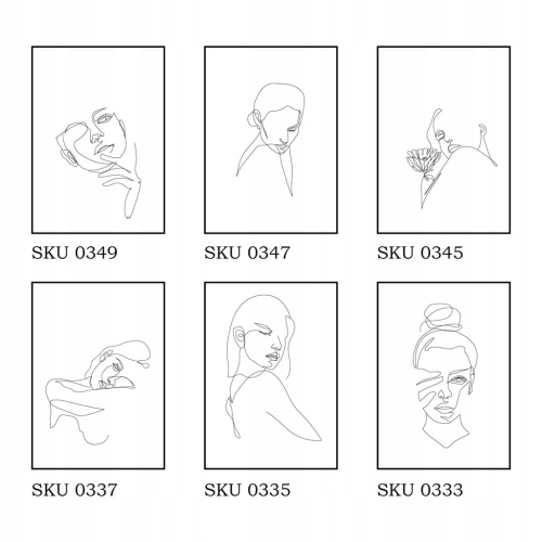 Plakat Line Art Kobieta różne do wyboru