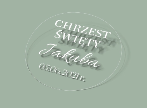 Personalizowane naklejki na chrzest 