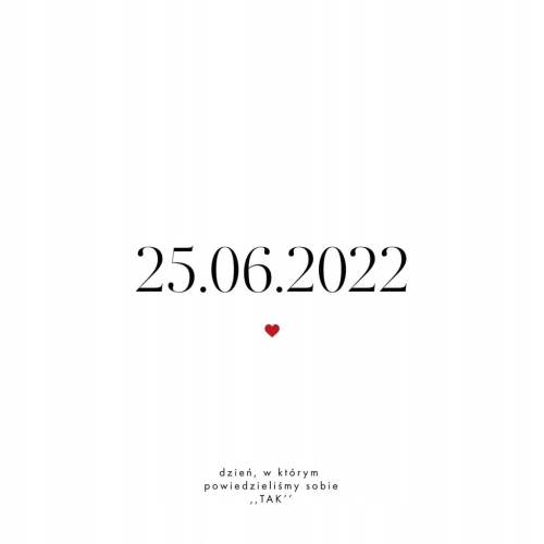 Personalizowany plakat Wyjątkowa Data