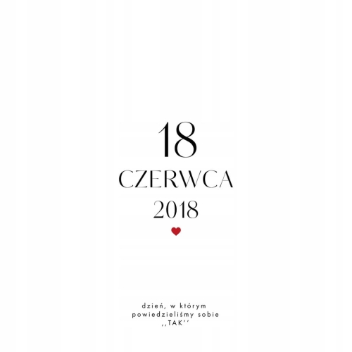 Personalizowany plakat Rocznica Data Ślub