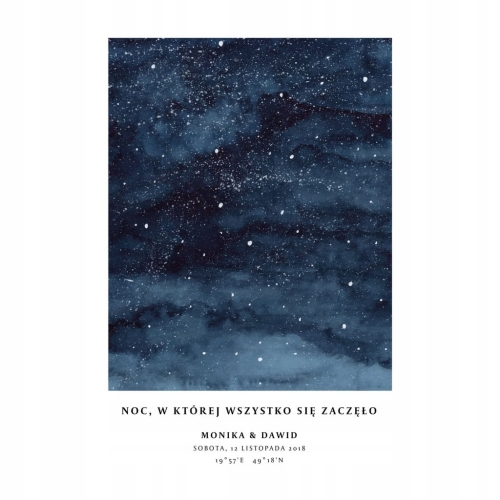 Personalizowany plakat Mapa Nieba Gwiazd