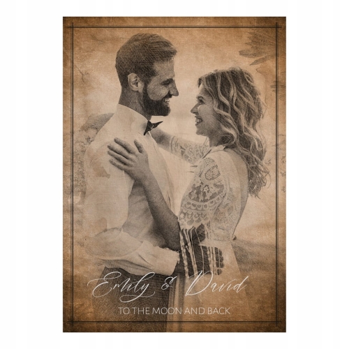 Personalizowany plakat ze zdjęciem styl vintage