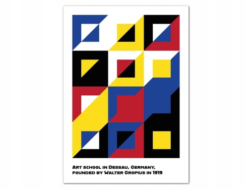 Plakat w stylu Bauhaus Geometryczny