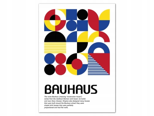 Plakat w stylu Bauhaus Geometryczny