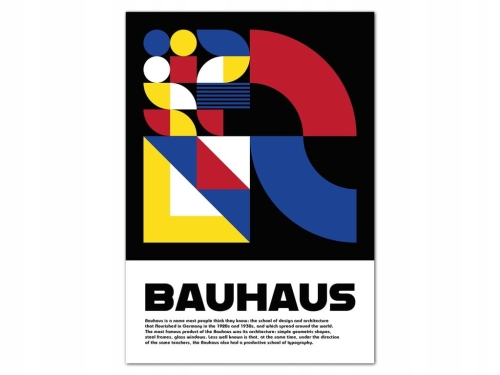 Plakat w stylu Bauhaus Geometryczny