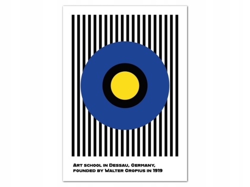 Plakat w stylu Bauhaus Geometryczny