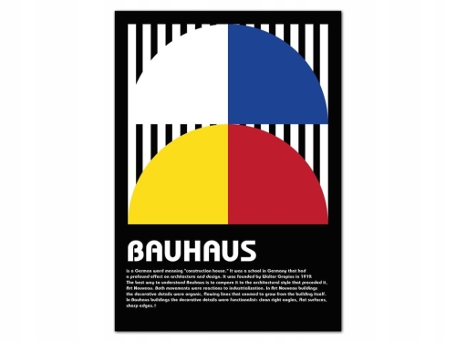 Plakat w stylu Bauhaus Geometryczny