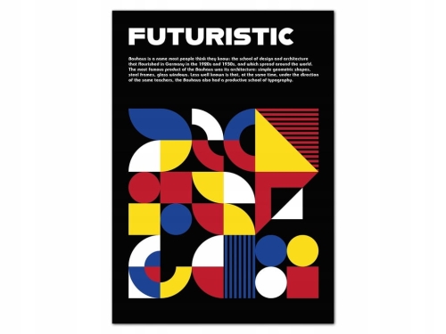 Plakat w stylu Bauhaus Geometryczny