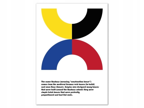Plakat w stylu Bauhaus Geometryczny