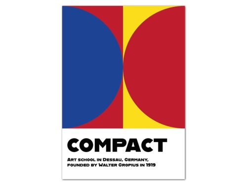 Plakat w stylu Bauhaus Geometryczny