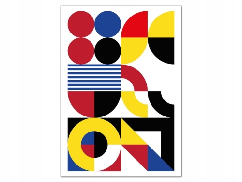 Plakat w stylu Bauhaus Geometryczny