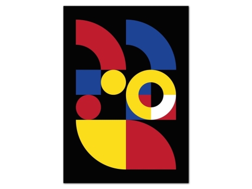 Plakat w stylu Bauhaus Geometryczny