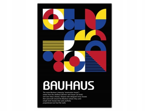 Plakat w stylu Bauhaus Geometryczny