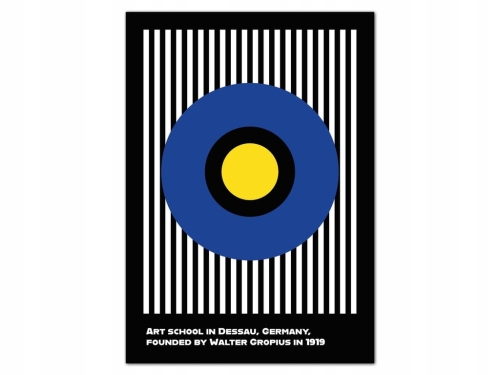 Plakat w stylu Bauhaus Geometryczny