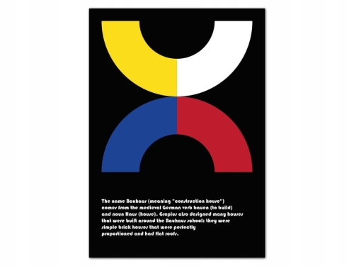 Plakat w stylu Bauhaus Geometryczny