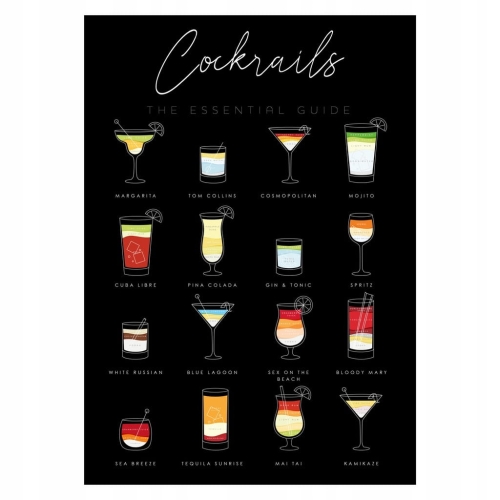 Plakat Cocktails drinki drinks przewodnik