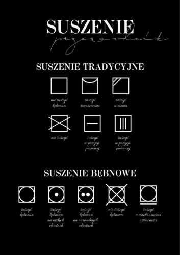 Plakat Przewodnik Suszenie do pralni