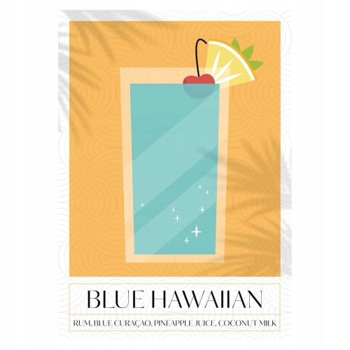 Plakat Cocktails Blue Hawaiian