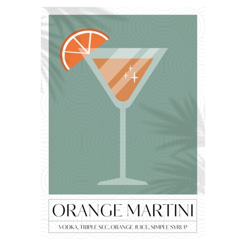 Plakat Cocktails Orange Martini