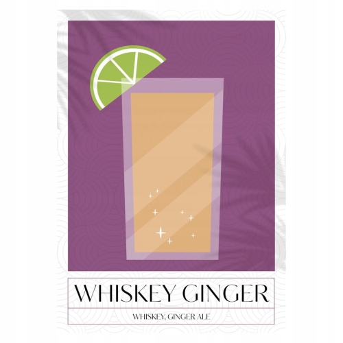 Plakat Cocktails Whiskey Ginger
