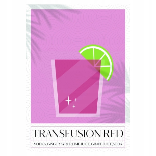 Plakat Cocktails Transfusion Red