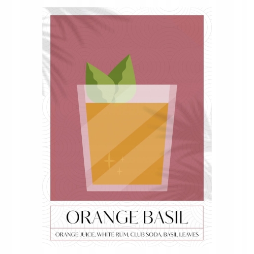 Plakat Cocktails Orange Basil