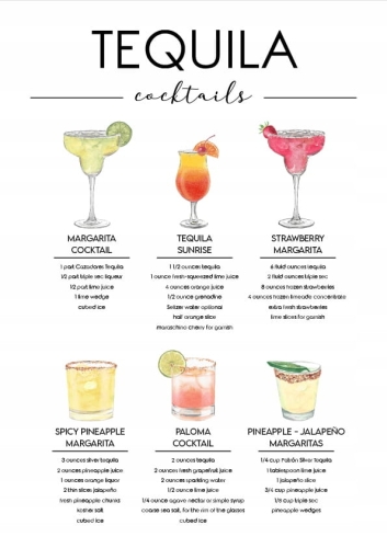 Plakat drink drinki cocktaile Tequila