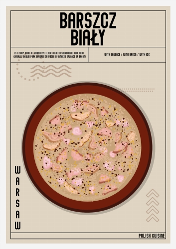 Plakat Kuchenny Barszcz Biały Do Kuchni