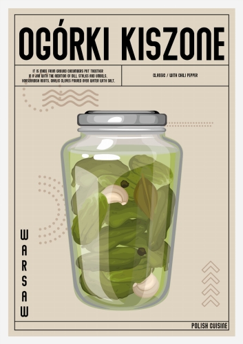 Plakat Kuchenny Ogórki Kiszone Do Kuchni