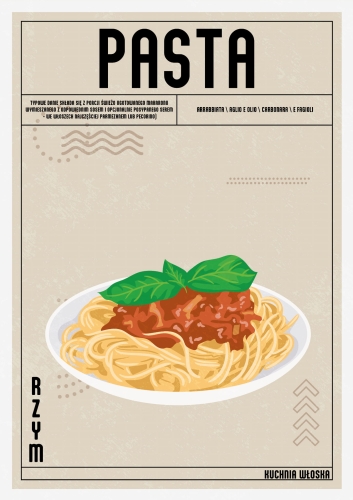 Plakat Do Kuchni Pasta wersja polska plakatu
