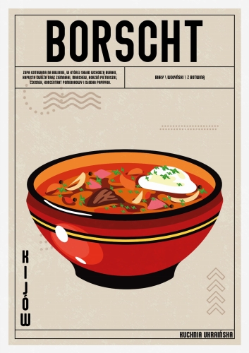 Plakat Do Kuchni Borscht  wersja polska plakatu
