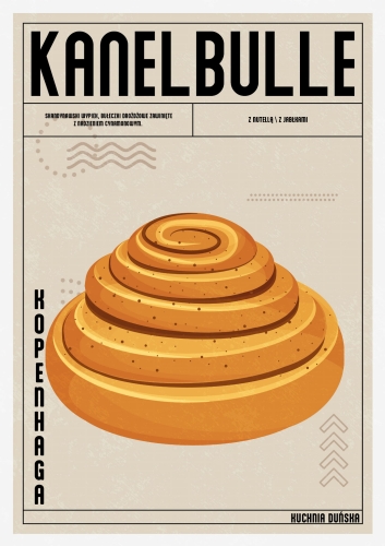 Plakat Do Kuchni Kanelbulle wersja polska plakatu