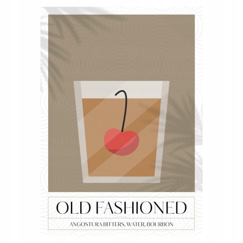 Plakat Cocktails drinki Old Fashioned