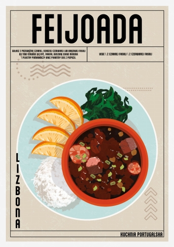Plakat Do Kuchni Feijoada  wersja polska plakatu