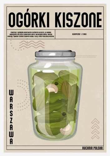 Plakat Do Kuchni Ogórki Kiszone wersja polska plakatu